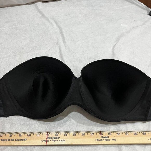 Maidenform Black Strapless Full Coverage Underwire Bra Smooth Cup 38DDD - Picture 7 of 7